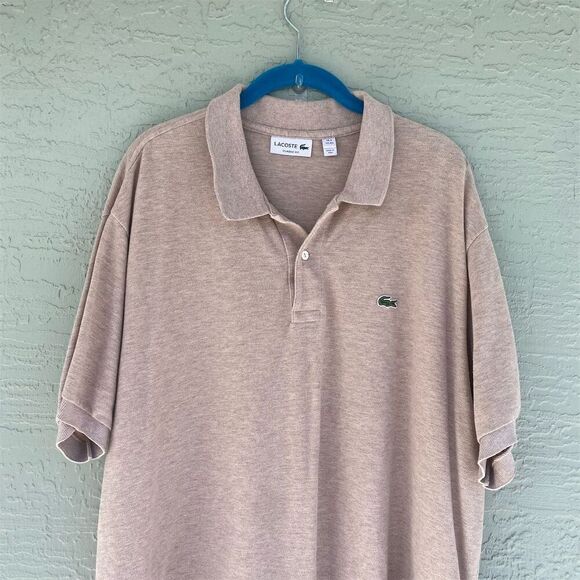 Lacoste Men's Classic Fit Polo Shirt Beige 4XL Short Sleeve Casual - Picture 10 of 10